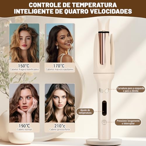 Modelador de Cachos, Branco, 110v-220v, Prancha de Cabelo, Prancha de Cabelo Profissional, Modelador Curves Automatic, Cabeleireiro Em Casa, Cabelo Ondulado, Bonito E Elegante