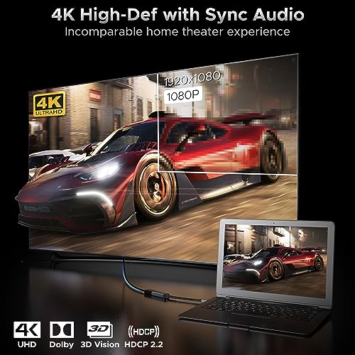 4K Mini DisplayPort Auf HDMI Adapter - UHD Converter Für MacBook & Surface