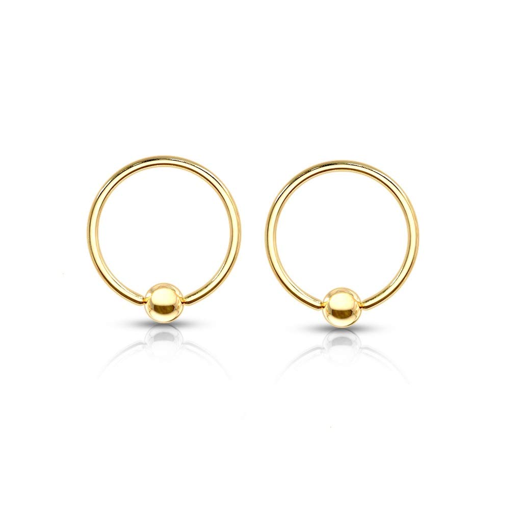 PiercedOff 10mm Gold Tone BCR