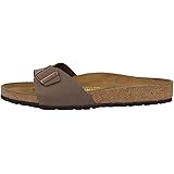 Birkenstock Unisex Adults Madrid Open Toe Birko Flor Beach Nubuck Sandal - Mocca - W8/M6