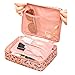 Itraveller Printed Multifunction Portable Travel Toiletry Bag Cosmetic Makeup Pouch Case Organizer for Travel (Pink Leopard Print)