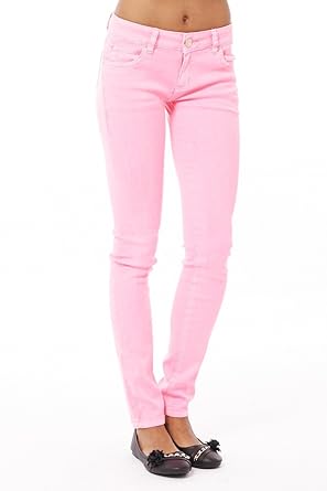 ladies pink skinny jeans