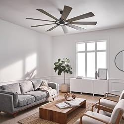 KICHLER 85 inch Gentry LED Ceiling Fan in Anvil