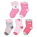 SUNBVE Little Girls 5 Pack Ballet Princess Fashion Cotton Crew Socks