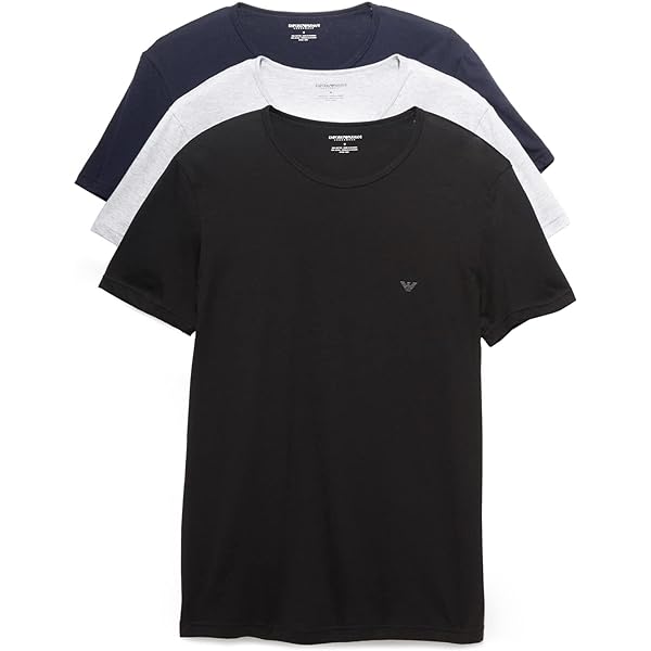 Emporio Armani Mens Soft Modal Crew Neck T-Shirt, Armani Blue