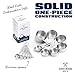 Professional Stainless Steel Measuring Cups and Spoons Set: 13 Pieces - 7 stackable cups AND 6 narrow spoons