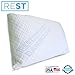 REST Home Collections Premium Bamboo Pillow, Made with Eco-Cool Removable Cover and Custom Comfort Blended Memory Foam, Hancrafted in the USA - QUEEN