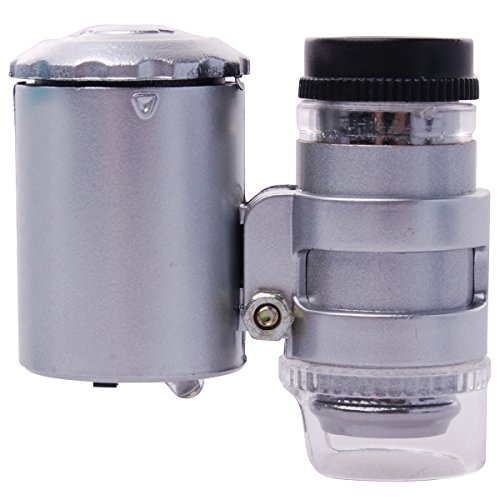 XCSOURCE Mini 60x Pocket Microscope Jeweler Magnifier Adjustable Loupe LED UV Light Illuminator With Leather Pouch TE063