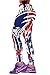 COCOLEGGINGS Women's Juniors Digital Print Leggings Tights Blue (S-L)