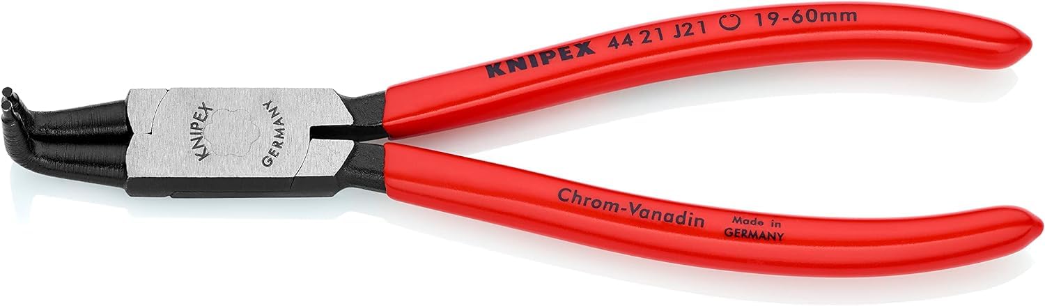 KNIPEX Circlip Pliers for Internal Circlips in Bore Holes with Plastic Coating 170 mm, 44 21 J21