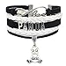 HHHbeauty Infinity Panda Bracelet Bear Panda Cuff Charm Bracelet Panda Jewelry For Women, Men, Adult Panda Lovers (Black and White)