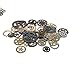 200 Gram (Approx 170pcs) DIY Mixed Color Antique Metal Steampunk Gears Charms Pendant Clock Watch Wheel Gear for Crafting,Jewelry Making Accessory
