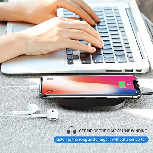 TENNBOO Wireless Charger Station Qi-Certified 7.5W Wireless Charging Compatible for iPhone Xs MAX/XR/XS/X/8/8 Plus,10W Compatible Galaxy Note 9/S9/S9 Plus/Note 8/S8,5W All Qi-Enabled Phones(Black)
