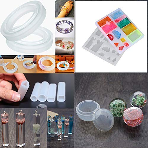 image for Ouncekey 75 Pack Resin Silicone Molds Jewelry Casting Molds Resin Jewe