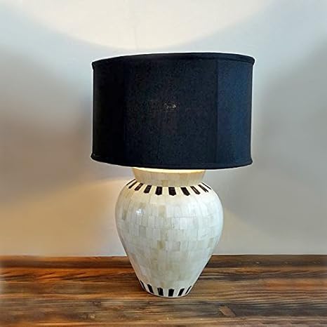 bone inlay table lamp