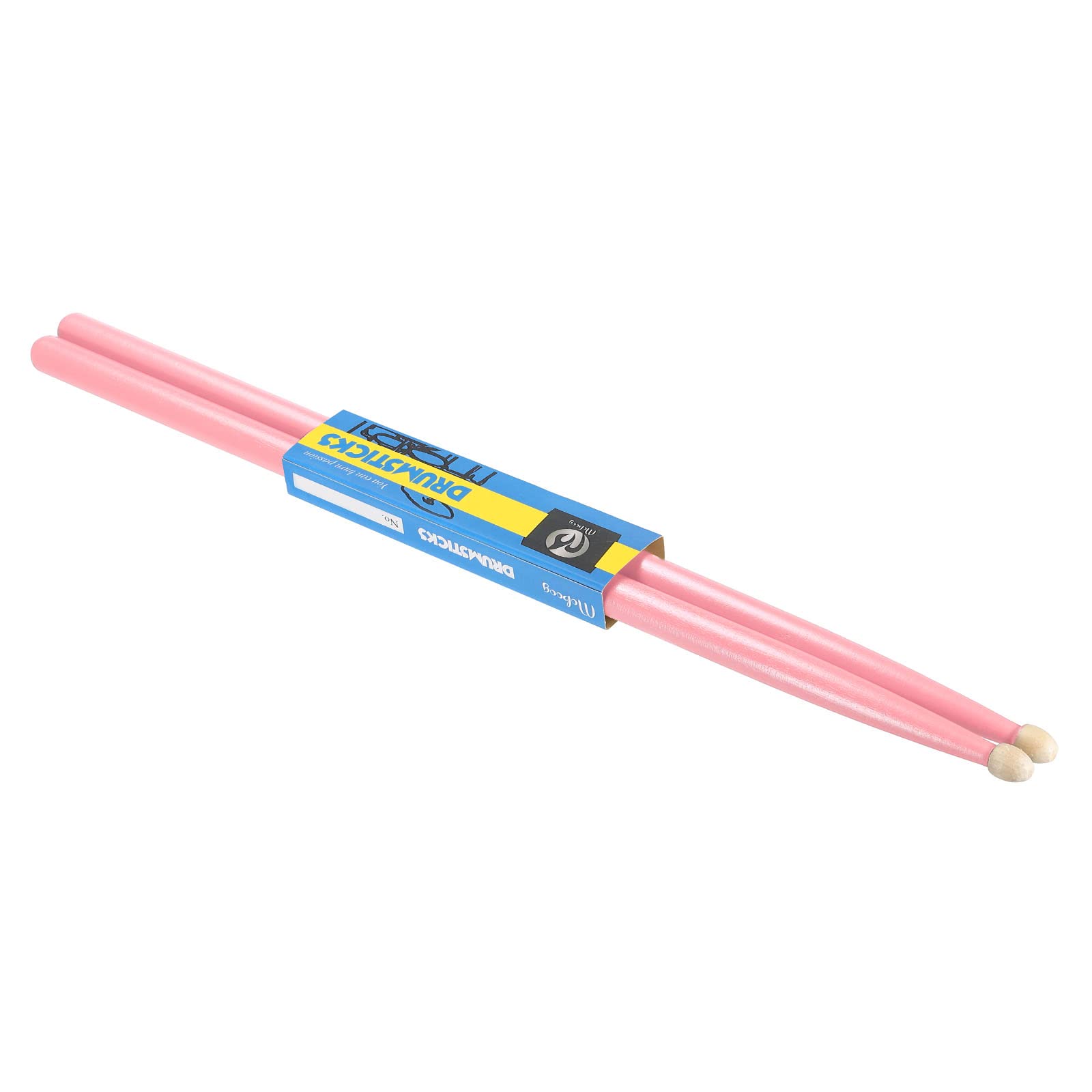 PATIKIL Maple Wood Drumstick Anti Slip Drum Stick 7A Pink 1 Pair for Drumming Musical Instrument Percussion
