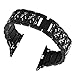 For Apple Watch Rhinestones Bands ([42mm Metal Rhinestones Bands] Black, Wrist Size 3.5