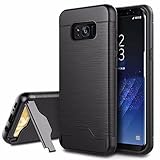 Samsung Galaxy S8 Case, EasyAcc Shockproof Dual Layer Protection Hybrid Cover with Kickstand and Card Slot Holder for Samsung Galaxy S8 5.8'' - Black