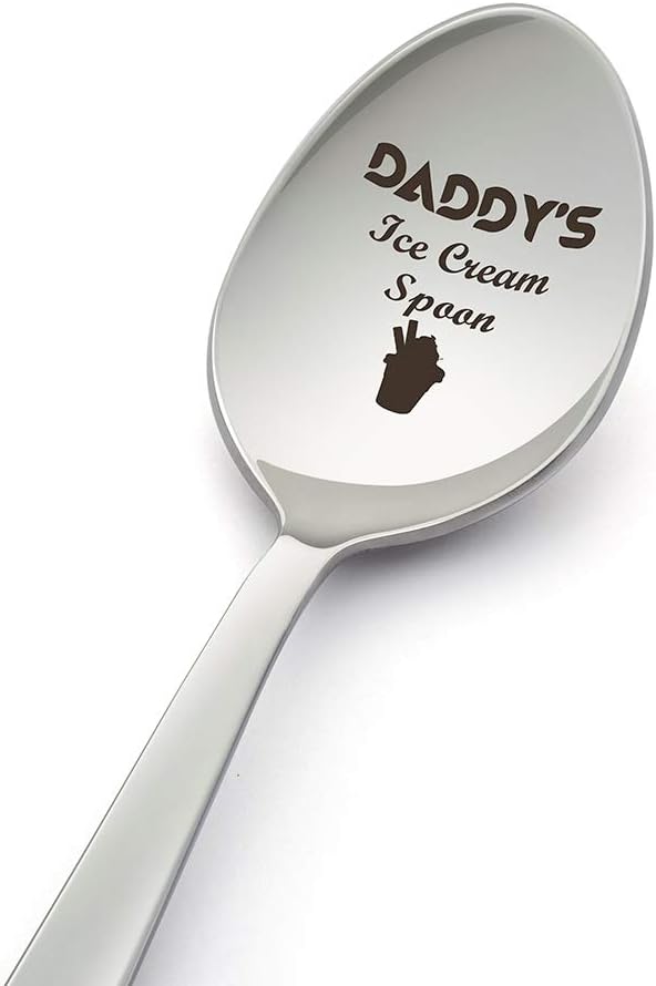 LYF CollectionDaddy's ice cream Spoon Fathers day Present, Spoon Present for dad, Present for Ice Cream Lover - Crafted by LYF Collections