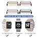 Apple Watch 42mm Series 2 SCREEN PROTECTER CASE,Anrain Ultra Thin 9H Hardness[Full Coverage] Electroplate Screen Protecter with Metall Bumper for Series 2 and Nike+,Silver