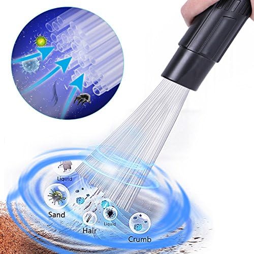 TOMONOLO Dust Cleaner Brush, Dirt Remover Muti-functional Vacuum Attachment, Flexible Tube Cleaning Tool for Car, Corners, Pets, Drawers, Jewelry, Furniture, Keyboard