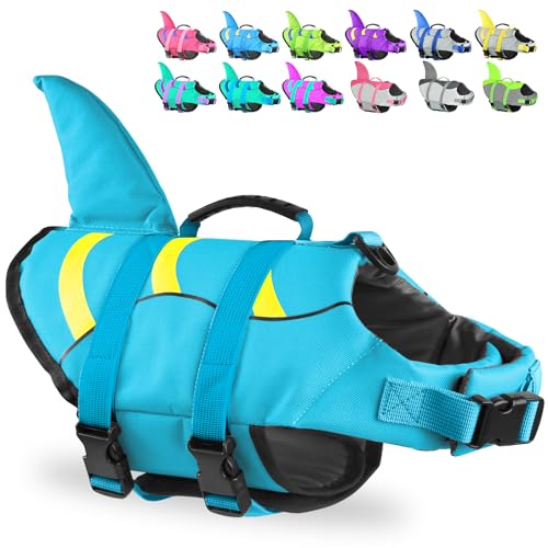 Fragralley Shark Dog Life Jacket Adjustable Dog