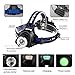 wangcai LED Headlamp, Snorda Super Bright 3 Modes Head Lamp Zoomable Work Headlight Waterproof Flashlight with Rechargeable Batteries for Camping Running Hiking