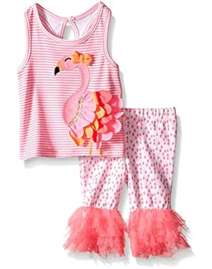 Baby Girls Flamingo Capri Set 3 Piece Set
