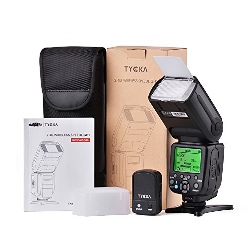 Tycka Professional E-TTL Flash with 2.4G Wireless Trigger Remote for Canon, 58GN, Manual Auto Focus, for Wedding Portrait Studio Outdoors