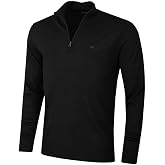 J.Lindeberg Men's Merino Blend Turtleneck 1/2 Zip Golf Sweater