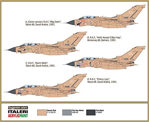 ITALERI 1384 TORNADO GR1 Model KIT, Clear,Gray,White,Green,Silver, brown, 232mm length - Image 5
