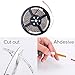 FAVOLCANO Blue LED Strip Light Waterproof IP65 12V DC High Density SMD 3528 120 LEDs/M 16.4 ft/5M Flexible Tape for Room Bedroom Car Christmas Gaming Boat Home Bar Outdoor Indoor Decoration