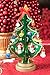 Clever Creations Wooden Christmas Tree Table Top Decoration from Traditional Winter or Christmas Theme with Green Painted Tree| 11 Mini Ornaments | 100% Real Wood | Collectable | Stands 10