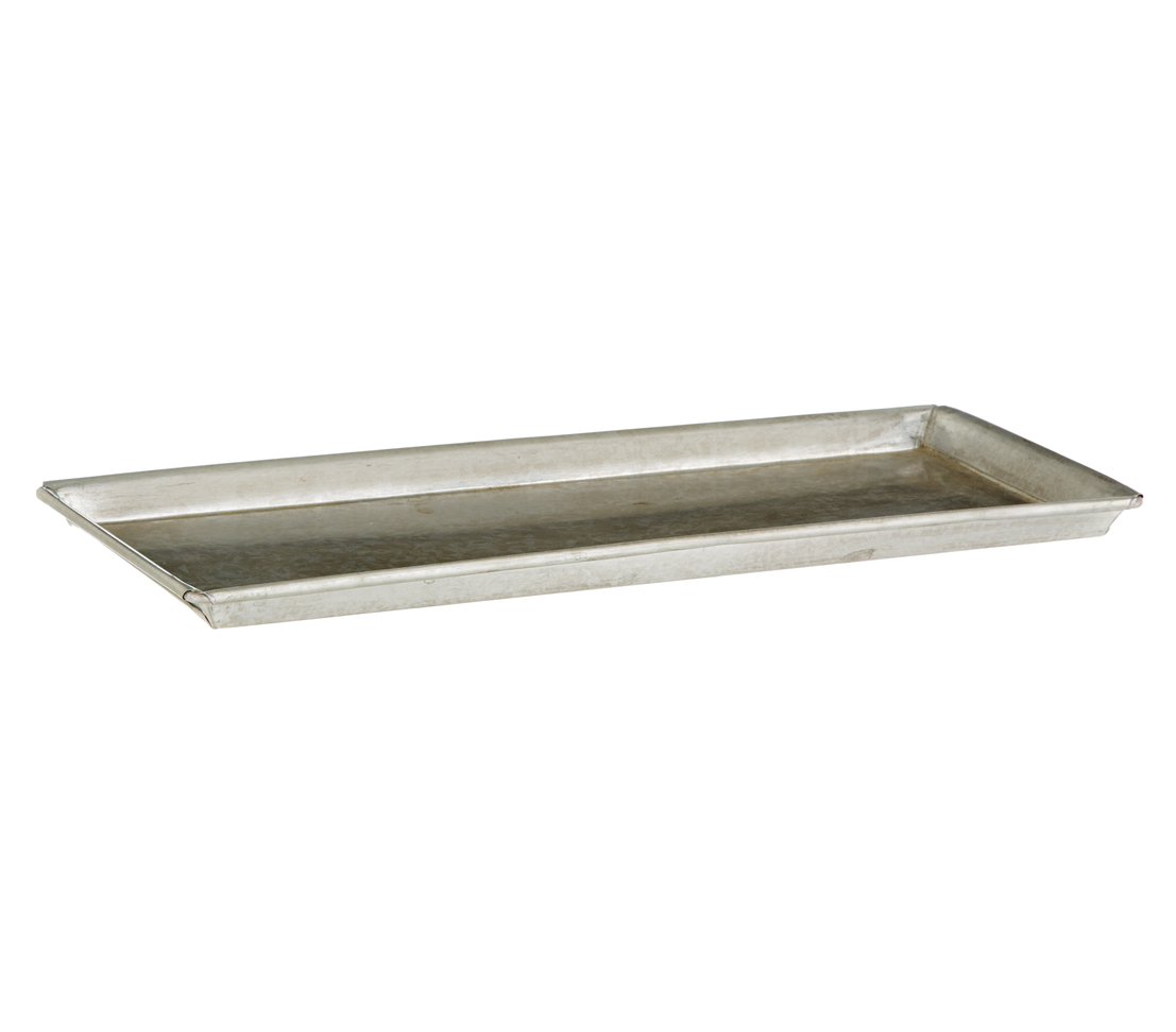 Dehner 60 x 18cm Zinc Silver Planter Saucer
