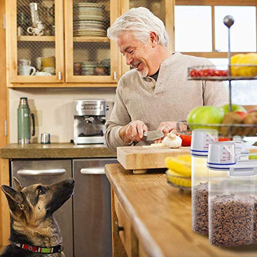 TBMax Pet Food Container for Dogs Cat Food Container with Pour Spout + Seal Buckles + BPA-Free Plastic + Airtight for Birds