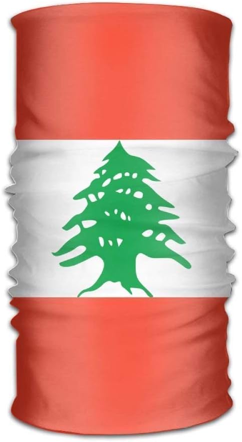 Lebanese Flag Unisex Outdoor Sport Scarf Headbands Bandana Mask Neck Gaiter Head Wrap Sweatband Headwear