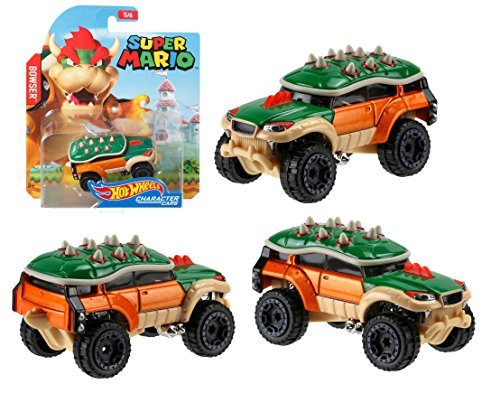 Hot Wheels New Super Mario Bros 1:64 Scale Character Car - Bowser - Great Gift for Any Fan