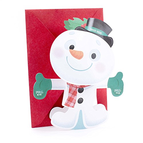 Hallmark Christmas Greeting Card for Kid with Song (Displayable Snowman Plays We Wish You A Merry Christmas)