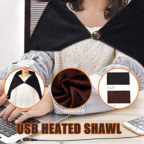 image for Electric Heated Shawl USB Soft Heated Shawl,Outsta Winter Electric War
