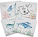 Twigs Paper Thank You Card Set - 12 Assorted Greeting Cards For All Occasions - Thank You Cards with Envelopes - Appreciation Cards - Eco Friendly - Made In USA - 5.5 x 4.25 Inch Size - Ocean Themed