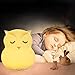 Night Lights for Kids, Remote Control and Tap Control Night Light with Soft Silicone Cute Owl Rechargeable 9-Color Dimmable Night Light for Nursery, Bedroom, Living Room