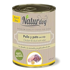 Naturdog Pienso Húmedo Perro Pollo, Pato, Mijo y Zanahoria 400gr