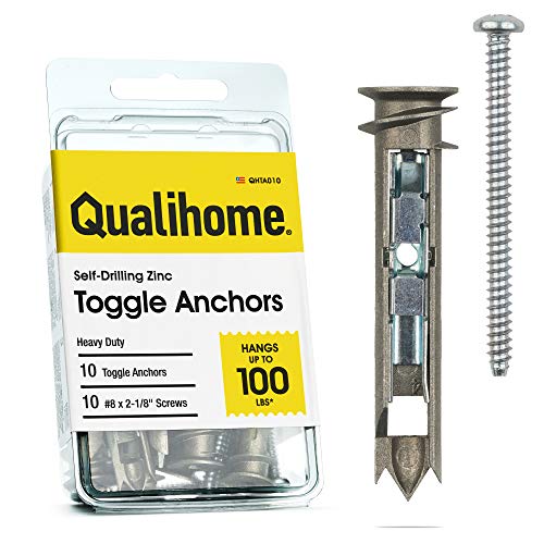 Heavy Duty SelfDrilling Toggle Anchors for Drywall with Screws Kit