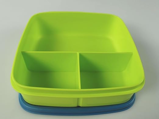 Tupperware - Fiambrera con compartimentos (550 ml), color azul y ...