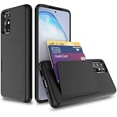 FDTCYDS Galaxy s20 Plus Case with Card Holder,Credit Card Slot Protective Wallet Cover Case for Samsung Galaxy S20+ (6.7 inch Edition)- Black