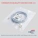 Shazo Micro USB Cable, 3ft Premium Braided Micro USB Cable High Speed USB 2.0 A Male to Micro B Sync/Charging Cables 10000+ Bend Lifespan for Samsung, HTC, Motorola, Nokia, Android Smartphones, PS4