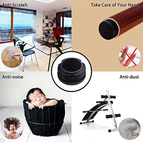 DEALIKEE 1.25 Inch Round Plastic Plug, Anti slip Chair Leg Caps Pipe Tubing End Cap, Durable Furniture Glides for Tables and Chairs.(12 Pack)