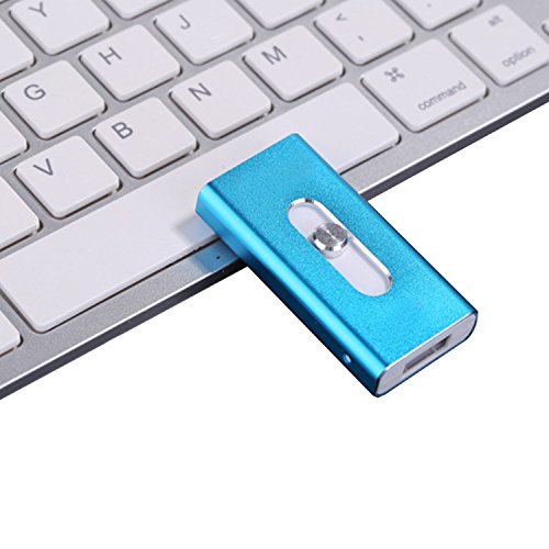 Mobile USB Flash Drive, 64GB USB Flash Drive I-Flash Drive with Lightning Connector and USB Connector for iPad 4/Air/Mini, iPod Touch 5, iPad IPod Mac, iPhone 5 5S 5C 6 6 Plus& Computer
