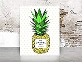 Glam Decor Pop Art Pineapple Fashion Wall Art Print Poster - Urban Pop Art, French, Vintage, Art Deco 629