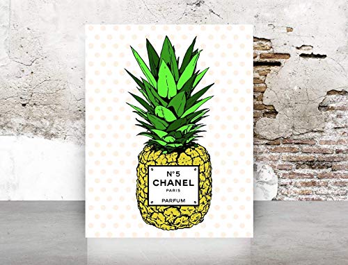 Britgth Chanel Pinapple Fashion Wall Art Print Poster - Urban Pop Art, French, Vintage, Art Deco 629